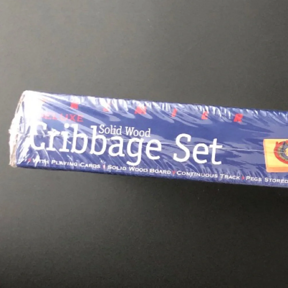 Vintage 1997 Cardinal Deluxe Solid Wood Cribbage Set, Premier Edition, Sealed